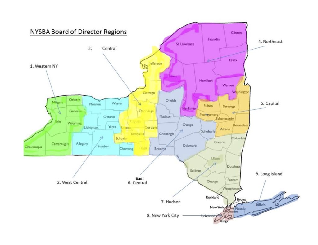 Director colored Regions - NYSBA